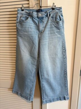 Women's Gap High Rise Light Blue Wide-Leg
Crop Jeans * Size 14/32R